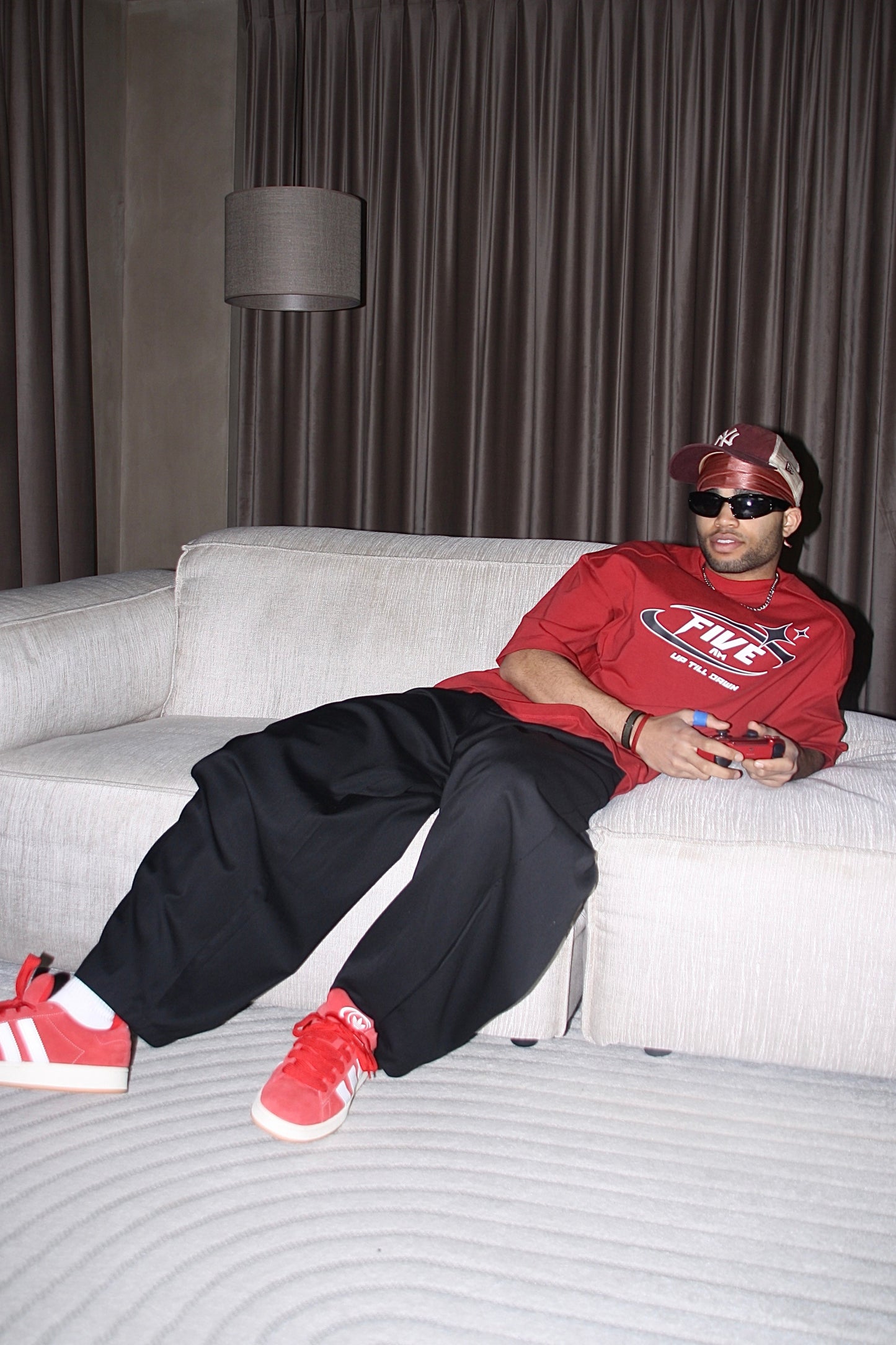UP TILL DAWN T'SHIRT RED - 5AM