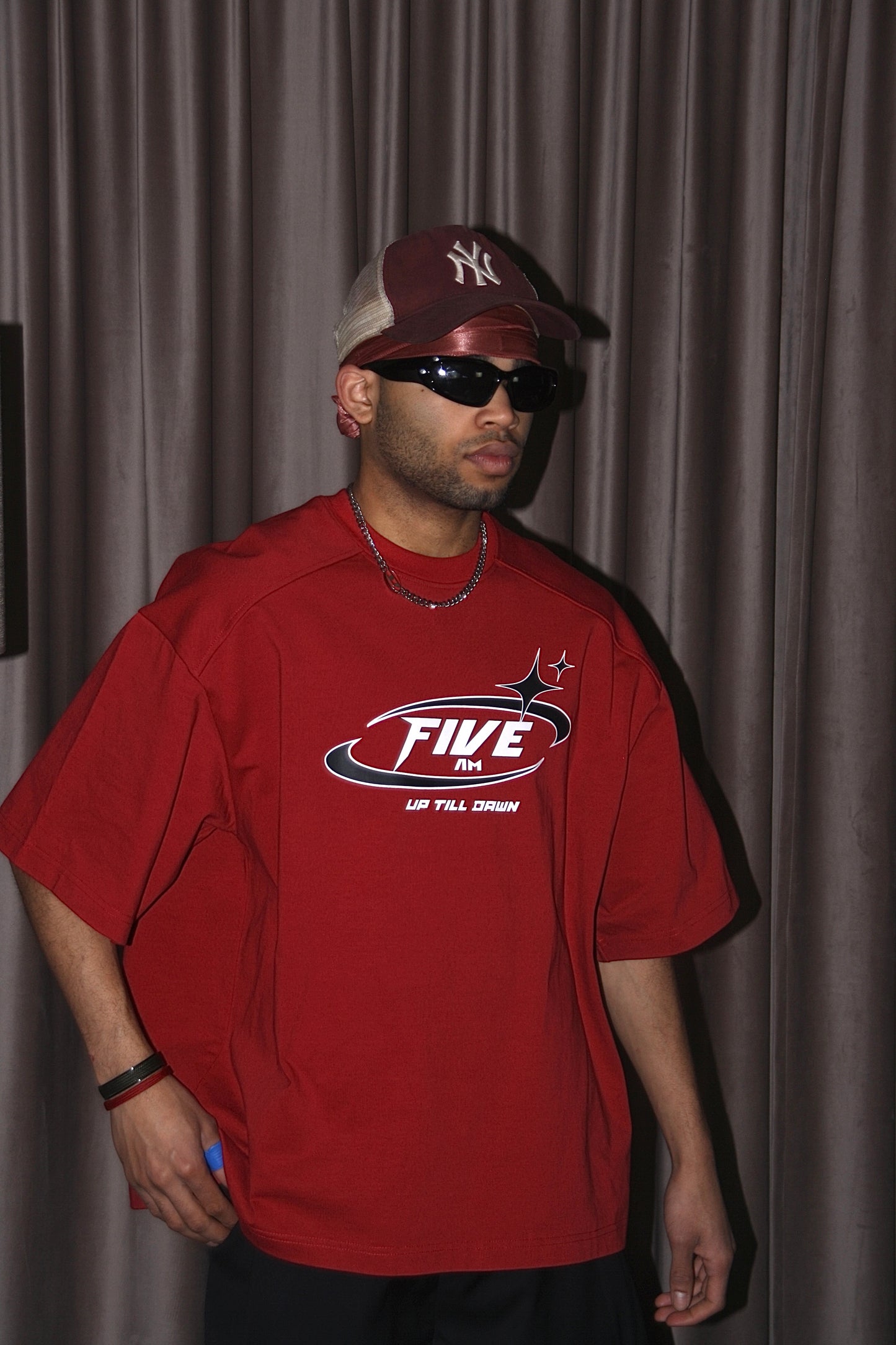 UP TILL DAWN T'SHIRT RED - 5AM