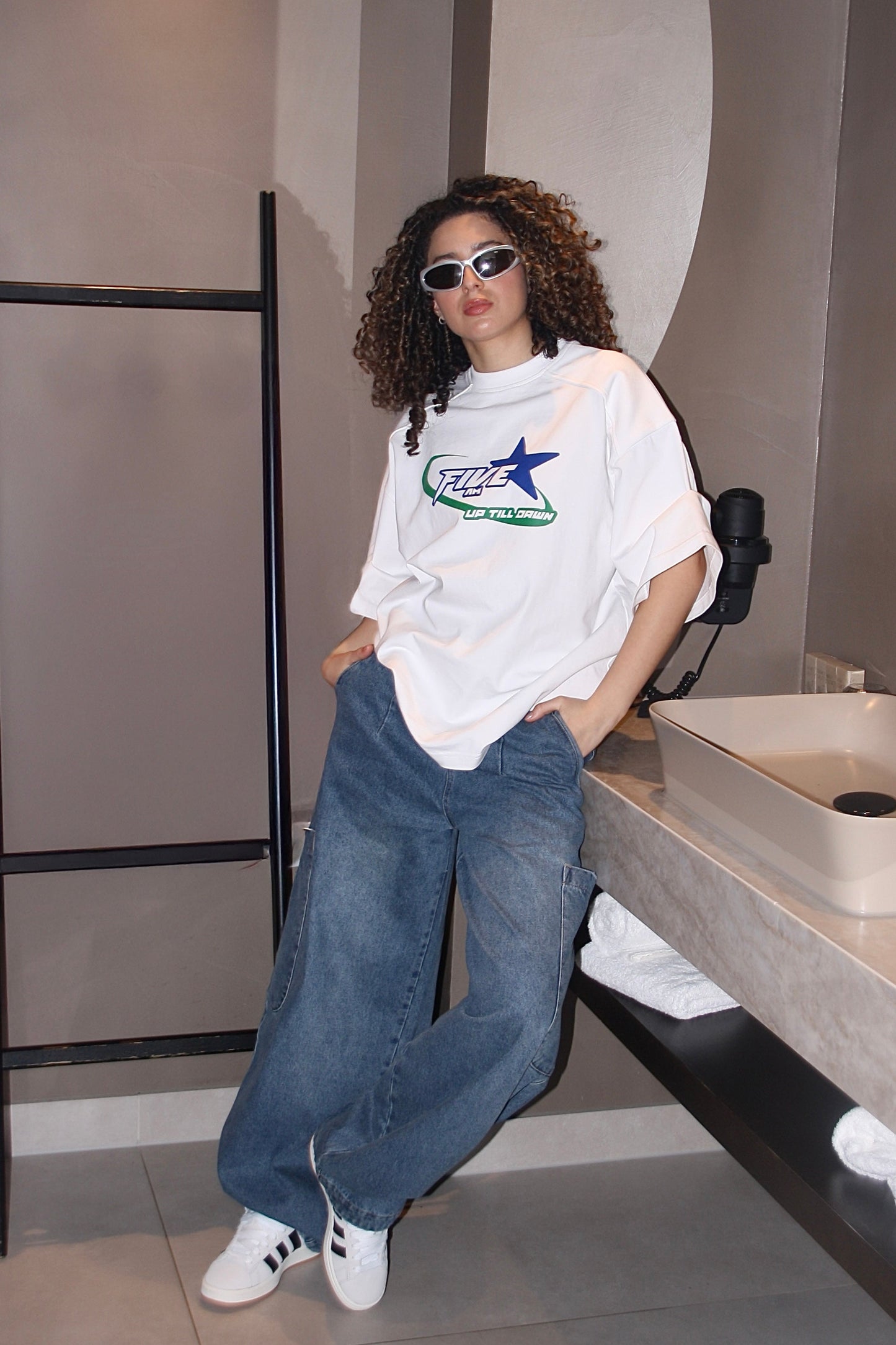 UP TILL DAWN T'SHIRT WHITE - 5AM