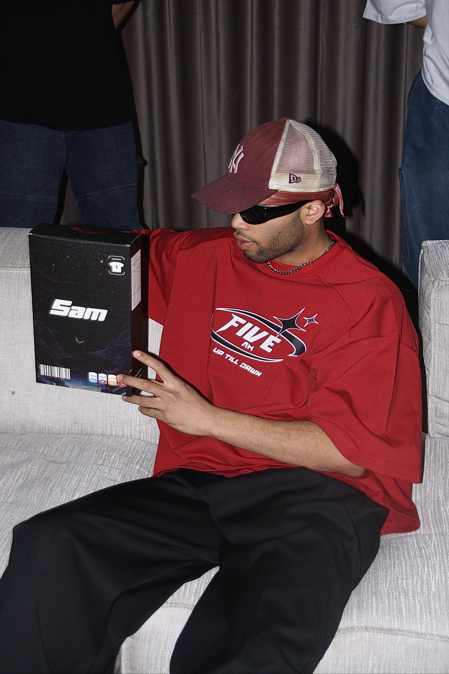 UP TILL DAWN T'SHIRT RED - 5AM