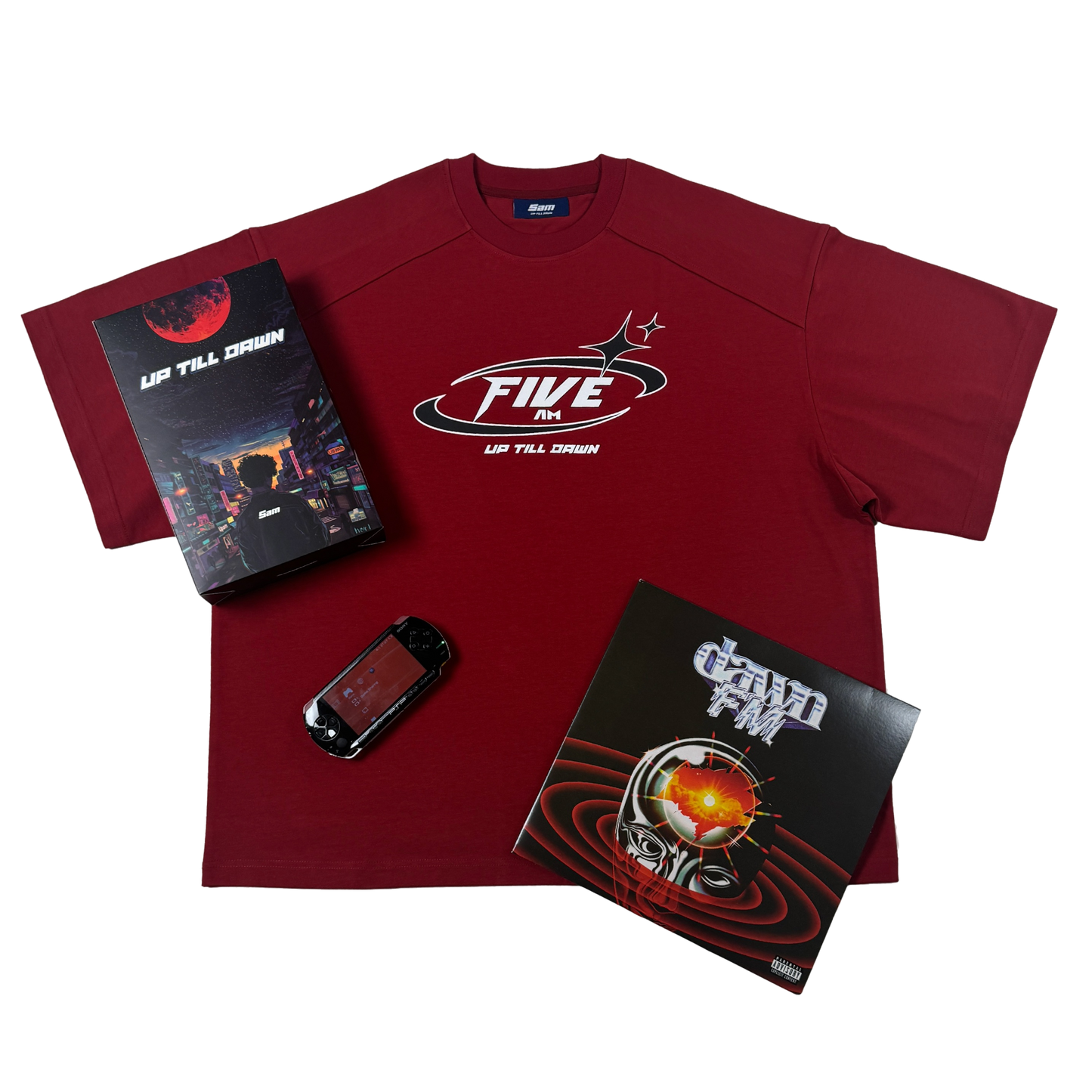 UP TILL DAWN T'SHIRT RED - 5AM