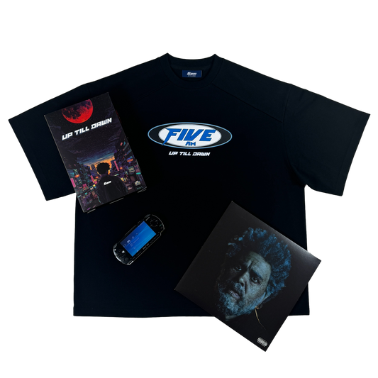 UP TILL DAWN T'SHIRT BLACK - 5AM 